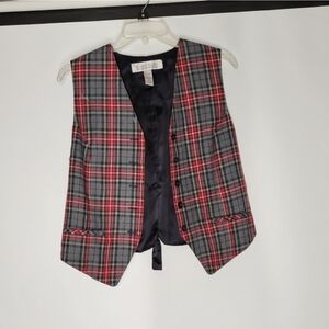 Karen Scott Red Plaid Vest